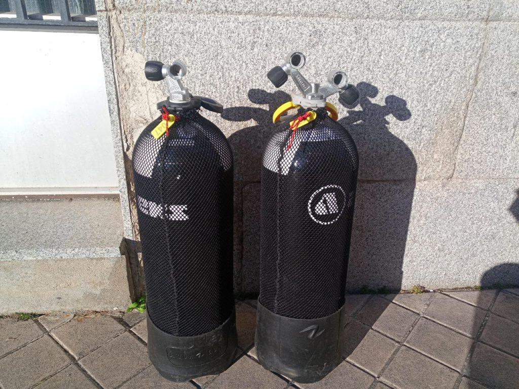 Botellas de buceo
